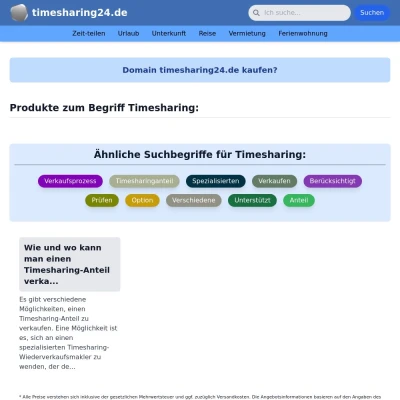 Screenshot timesharing24.de