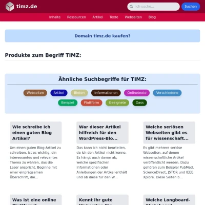 Screenshot timz.de