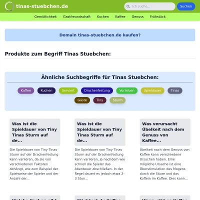 Screenshot tinas-stuebchen.de