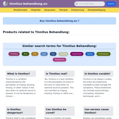 Screenshot tinnitus-behandlung.eu