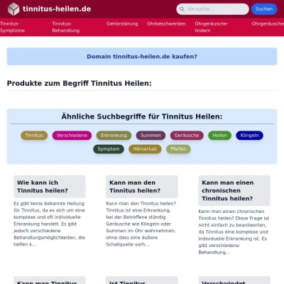 Screenshot tinnitus-heilen.de