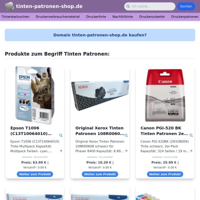 Screenshot tinten-patronen-shop.de