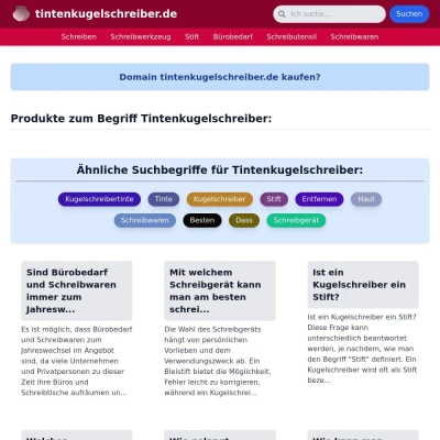 Screenshot tintenkugelschreiber.de