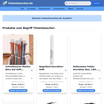 Screenshot tintenloescher.de