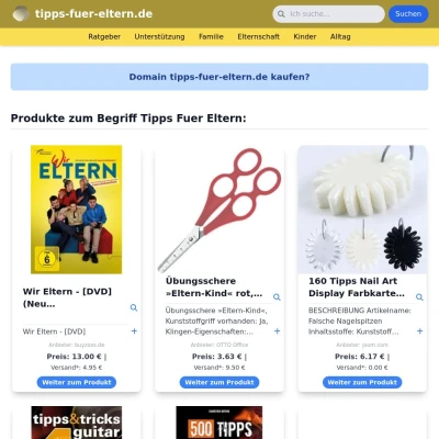 Screenshot tipps-fuer-eltern.de