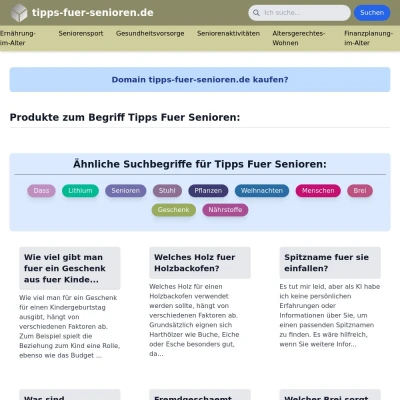Screenshot tipps-fuer-senioren.de