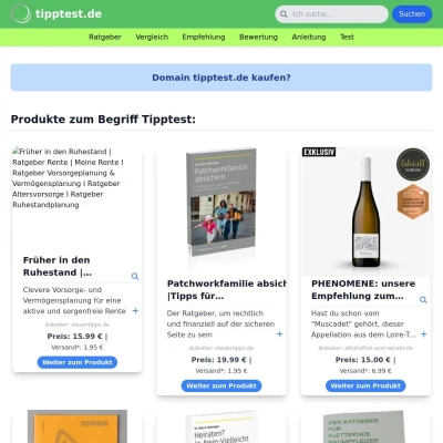Screenshot tipptest.de