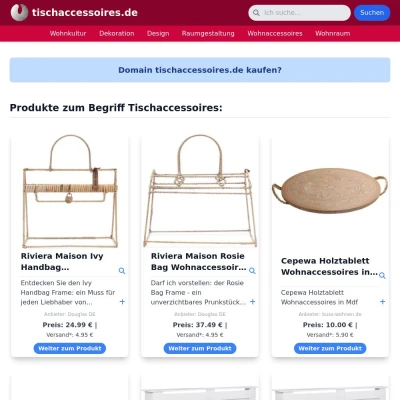 Screenshot tischaccessoires.de