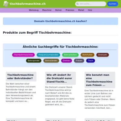 Screenshot tischbohrmaschine.ch