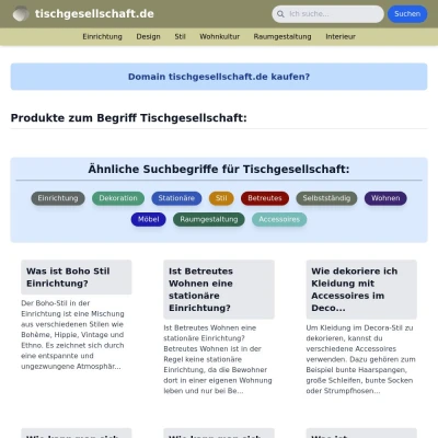 Screenshot tischgesellschaft.de