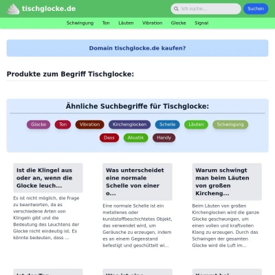 Screenshot tischglocke.de