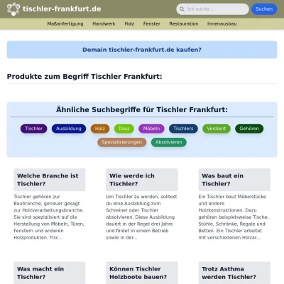 Screenshot tischler-frankfurt.de