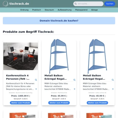 Screenshot tischrack.de