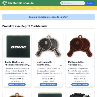 Screenshot tischtennis-shop.de