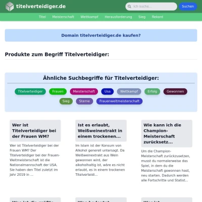 Screenshot titelverteidiger.de