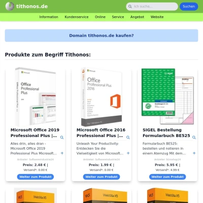 Screenshot tithonos.de