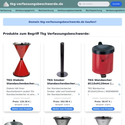 Screenshot tkg-verfassungsbeschwerde.de