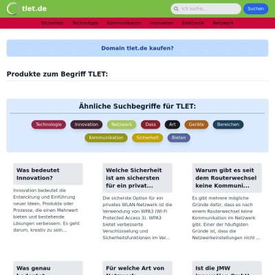 Screenshot tlet.de