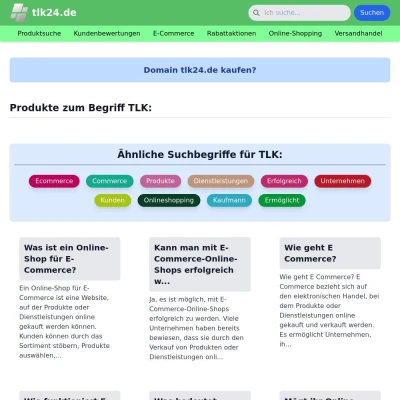 Screenshot tlk24.de