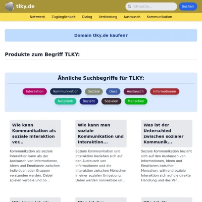 Screenshot tlky.de