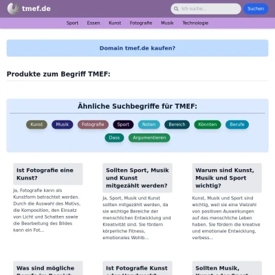 Screenshot tmef.de