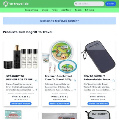 Screenshot to-travel.de