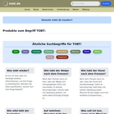 Screenshot tobt.de