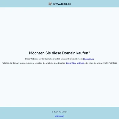 Screenshot tocq.de