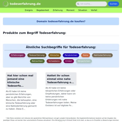 Screenshot todeserfahrung.de