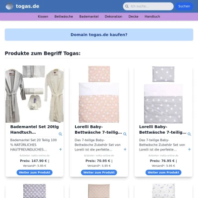Screenshot togas.de