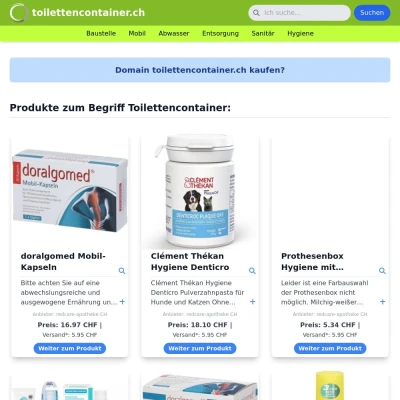 Screenshot toilettencontainer.ch