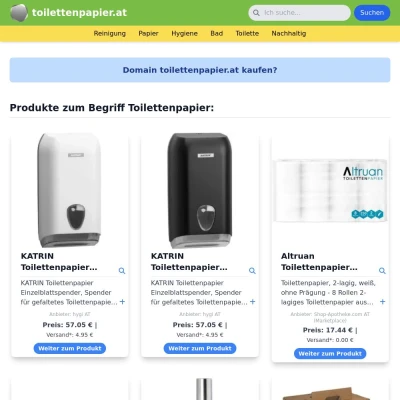 Screenshot toilettenpapier.at