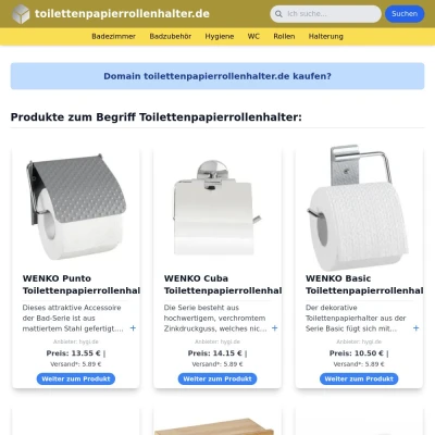 Screenshot toilettenpapierrollenhalter.de