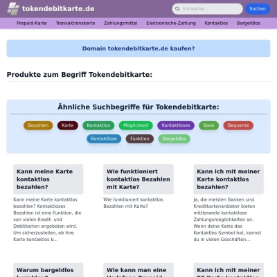 Screenshot tokendebitkarte.de