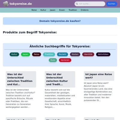 Screenshot tokyoreise.de