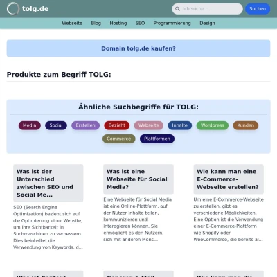 Screenshot tolg.de