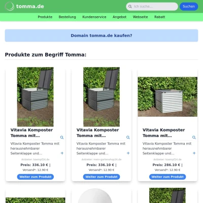 Screenshot tomma.de