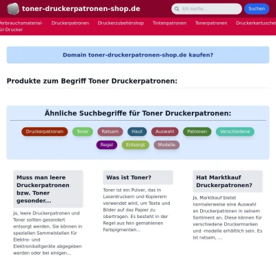 Screenshot toner-druckerpatronen-shop.de