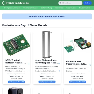 Screenshot toner-module.de