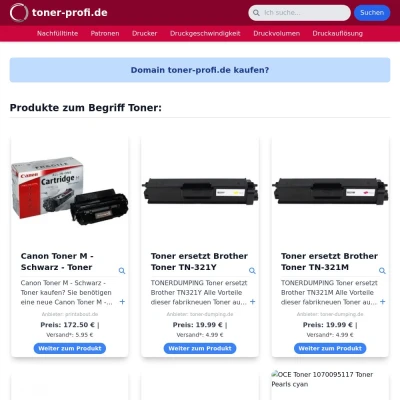 Screenshot toner-profi.de