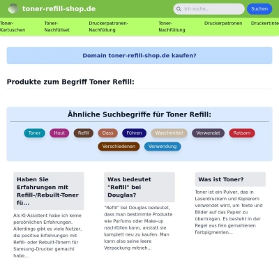 Screenshot toner-refill-shop.de