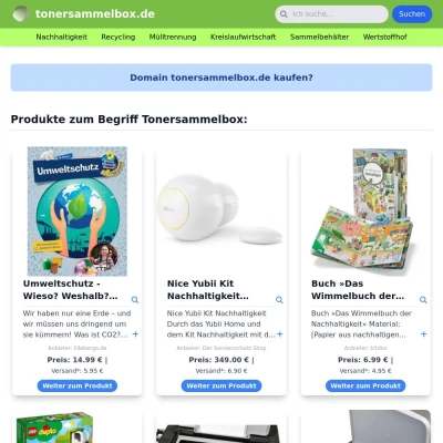 Screenshot tonersammelbox.de