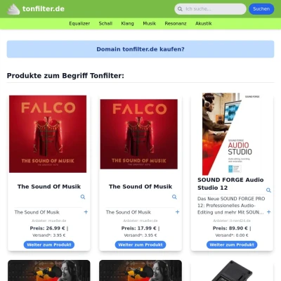 Screenshot tonfilter.de