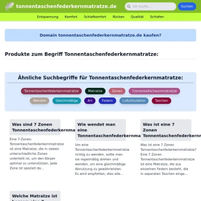 Screenshot tonnentaschenfederkernmatratze.de