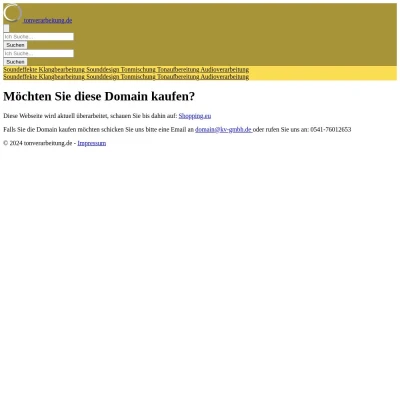 Screenshot tonverarbeitung.de