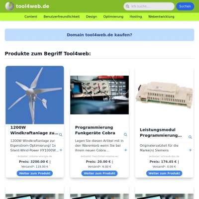 Screenshot tool4web.de