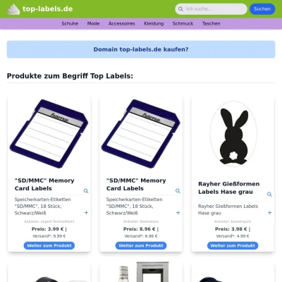 Screenshot top-labels.de