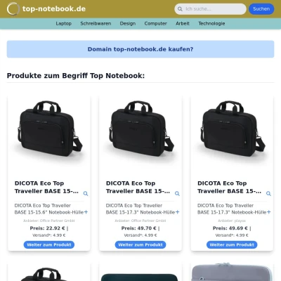 Screenshot top-notebook.de