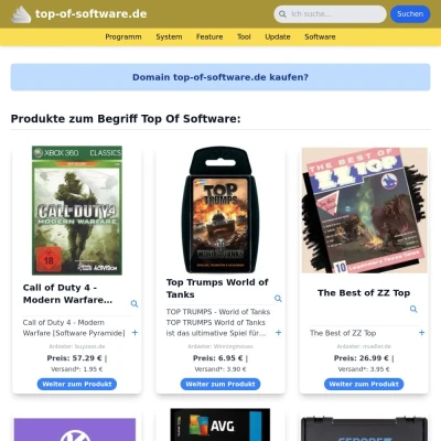 Screenshot top-of-software.de