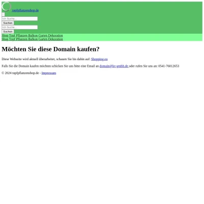 Screenshot topfpflanzenshop.de